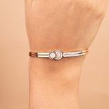 Rose Gold Roman Numeral Diamond Bracelet