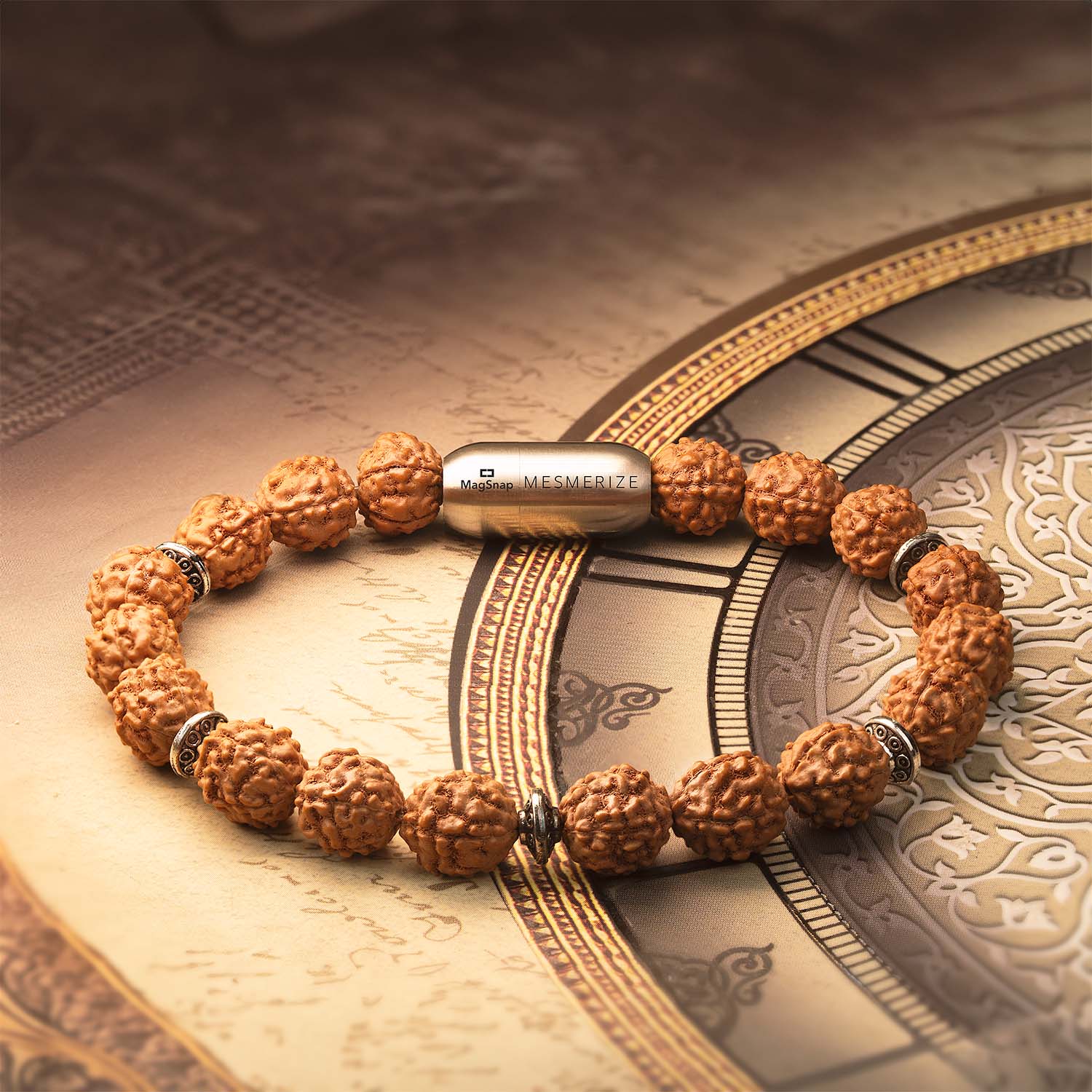Rudraksh Natural Stone Magsnap Bracelet