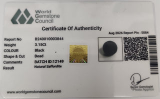 Saffordite lab certificate 10