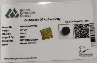 Saffordite lab certificate 11
