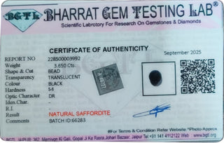 Saffordite lab certificate 6