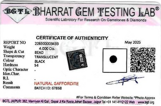 Saffordite lab certificate 1