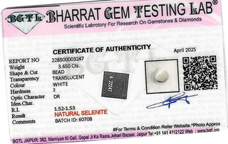 Selenite lab certificate 2