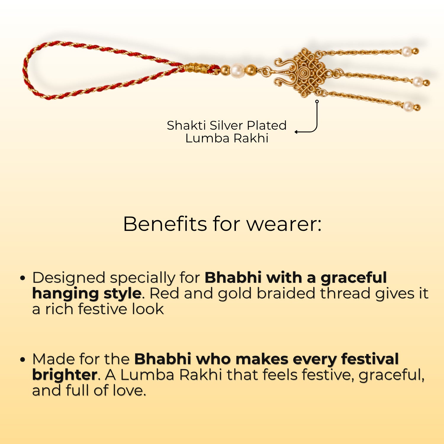 Shakti Silver Plated Lumba Rakhi