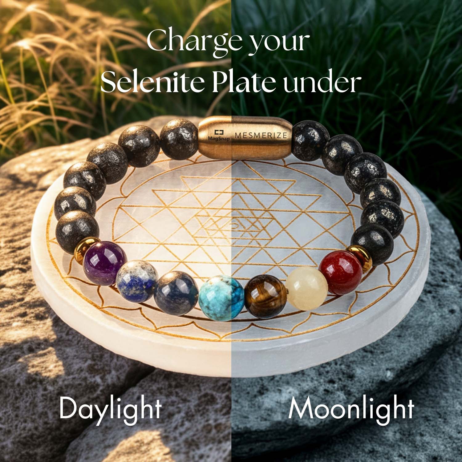 Shree Yantra Selenite Charging Plate