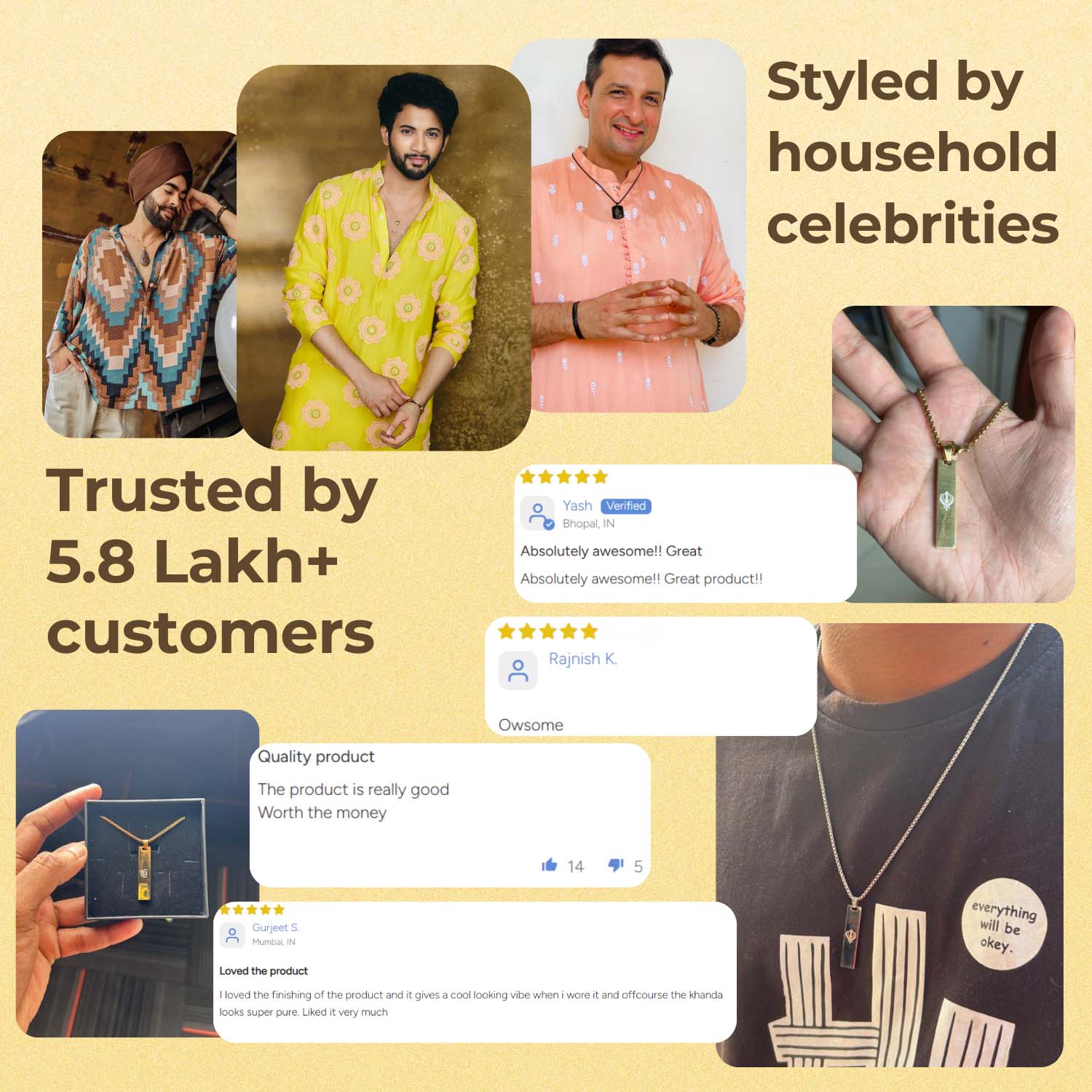 Ik Onkar Spiritual Mini Tag Necklace