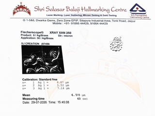 Silver Plated Bal Gopal Charm lab certificate 1