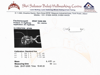 Silver Plated Personalised Charm lab certificate 1