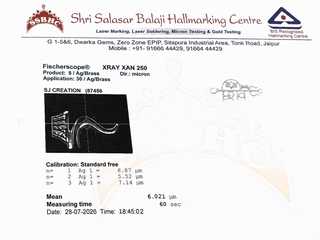 Silver Plated Shivji Charm lab certificate 1