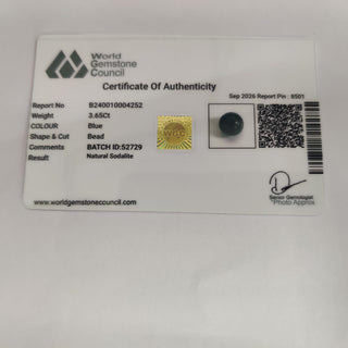 Sodalite lab certificate 16