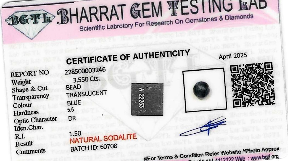 Sodalite lab certificate 2