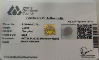 Strawberry Quartz lab certificate 11