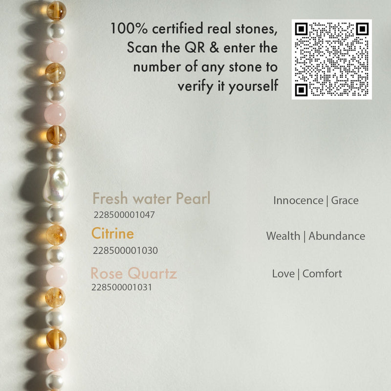 Wealth & Beauty Citrine Natural Stone Elastic Bracelet