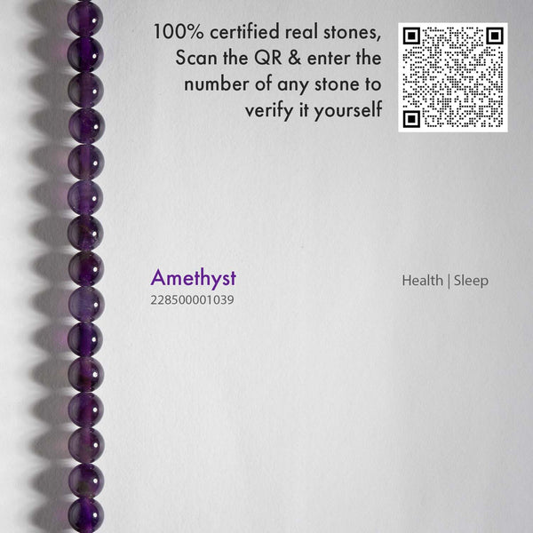 Wellness Amethyst Natural Stone Bracelet With MagSnap For Women