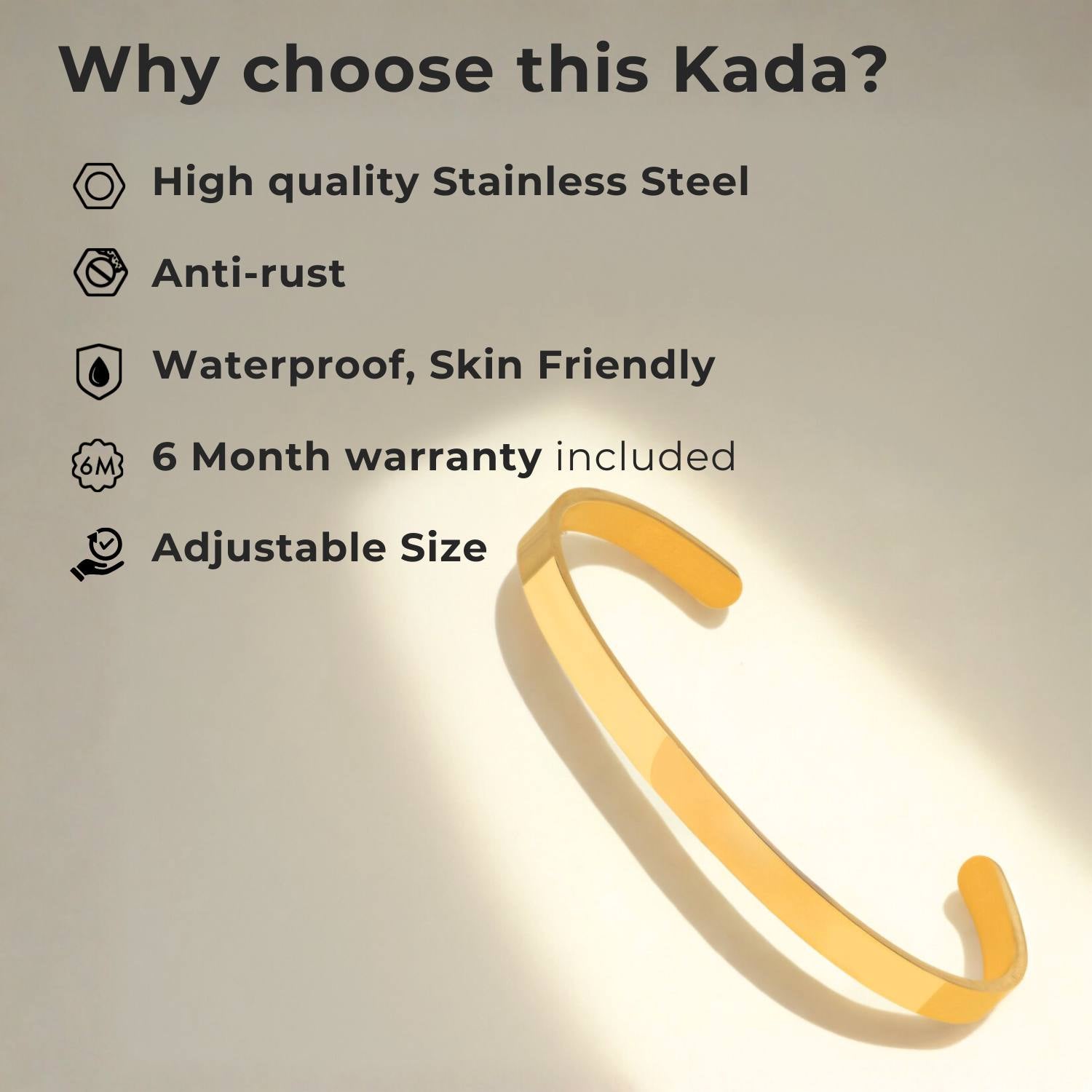 Maha Mrintujay Mantra Gloss Cuff Adjustable Bracelet Silver