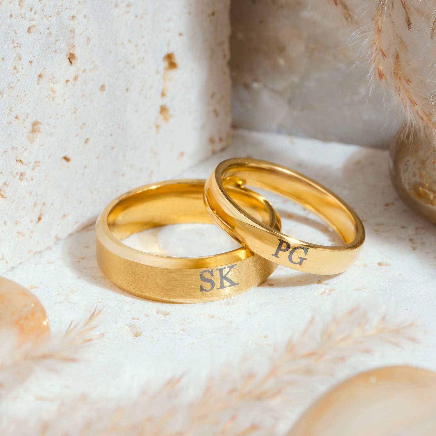 Wedding Ring Designs For Couple 22KT Couple Ring Collection: Elegant