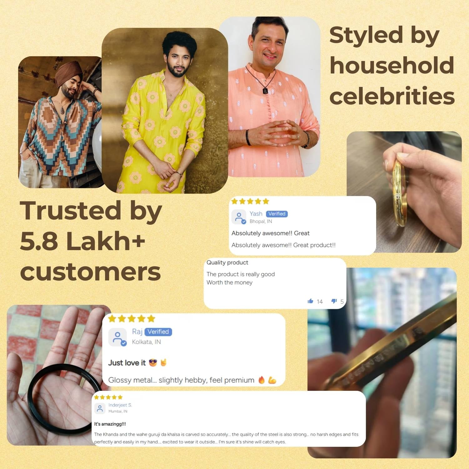 Round Curve Waheguruji Da Khalsa Kada Black