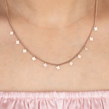 Rose Gold Dainty Clover Necklace