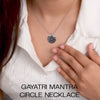 Radiant Gayatri Mantra Circle Rose Gold Necklace