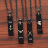 Black Navy Combat Mini Bar Necklace