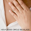 Holycross Circle Necklace Silver