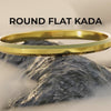 Round Flat Kada Black