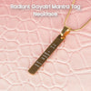 Radiant Gayatri Mantra Rose Gold Tag Necklace
