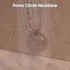 Cat Paw Circle Necklace Silver