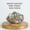 Money Magnet Peru Pyrite Raw Stone With Mango Wood Coaster