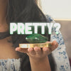 Prosperity Polished Malachite Raw Stone With Mango Wood Coaster