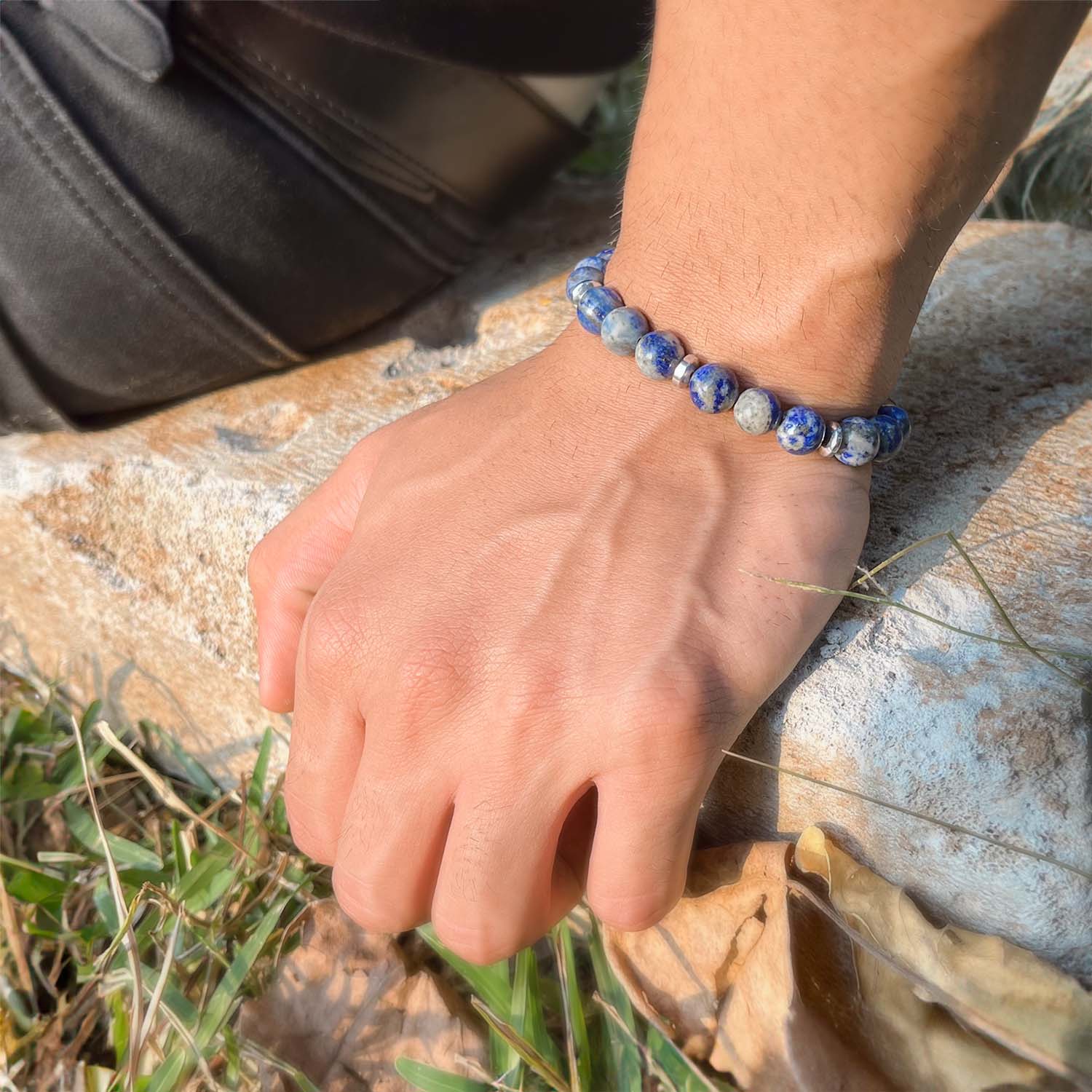 Natural Stone Jewellery Wisdom Lapis Natural Stone Bracelet with Magsnap