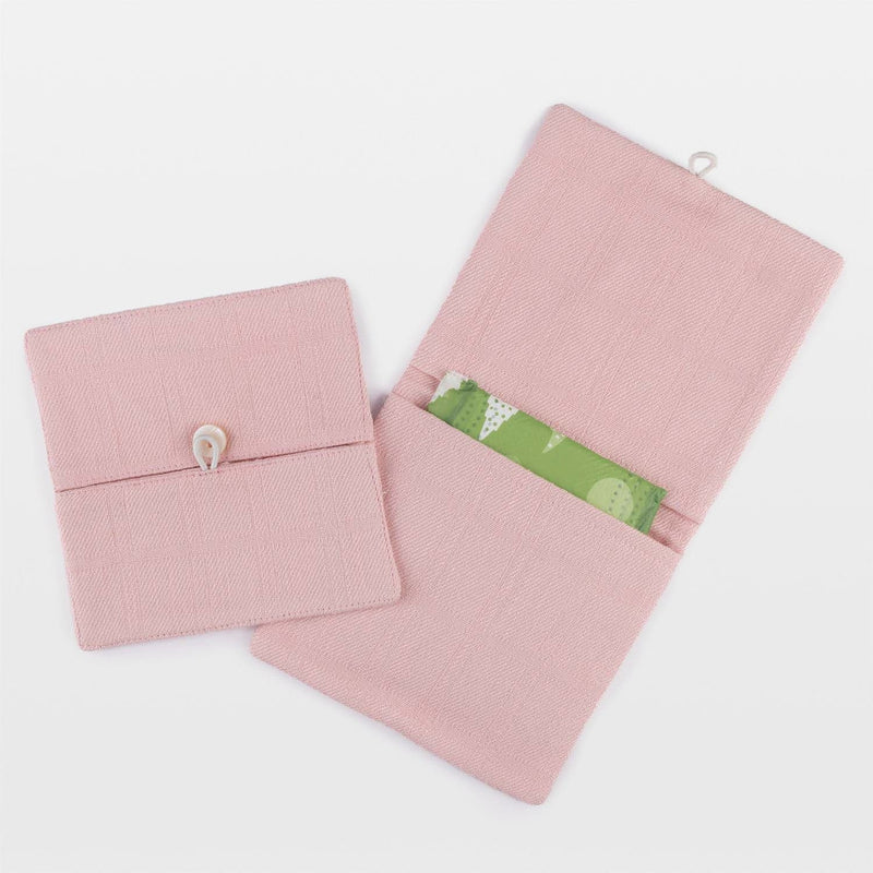Pink Cloth Sanitary Pad Pouches (Pack of 2)