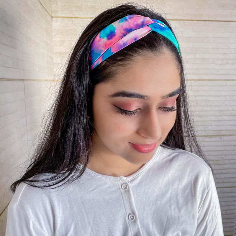 Tie And Dye Elastic Satin Hairband