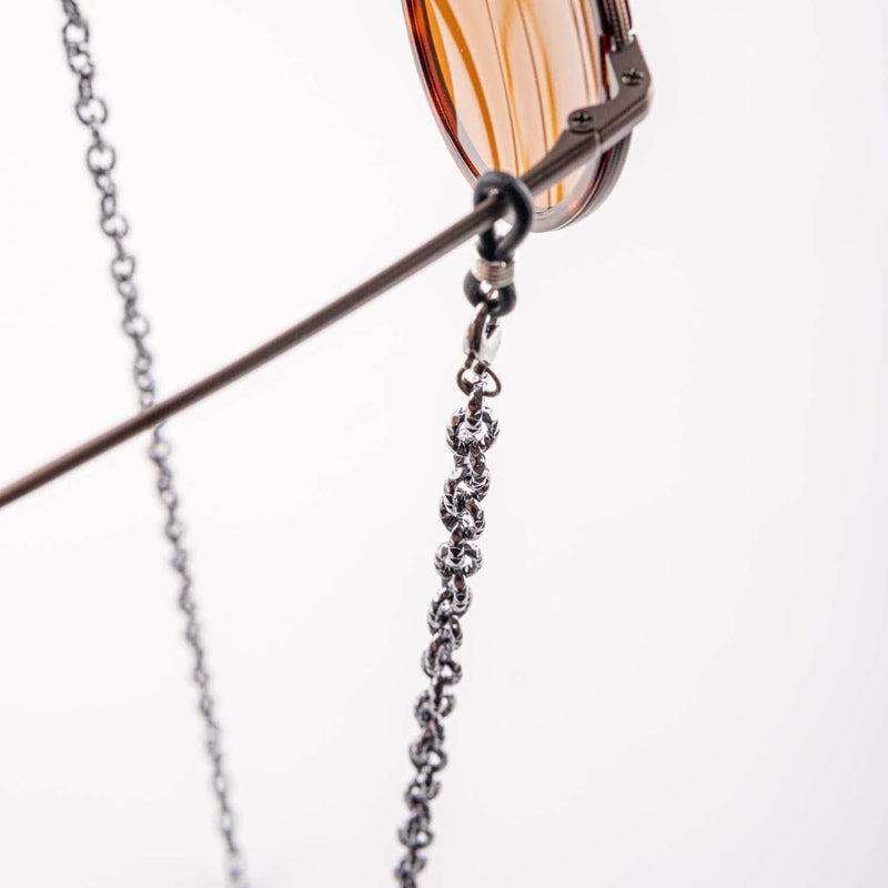 Chiselled Gun Metal Spectacle Chain