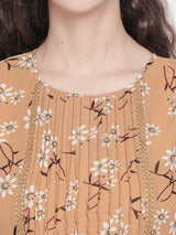 Yellow Georgette Printed Top