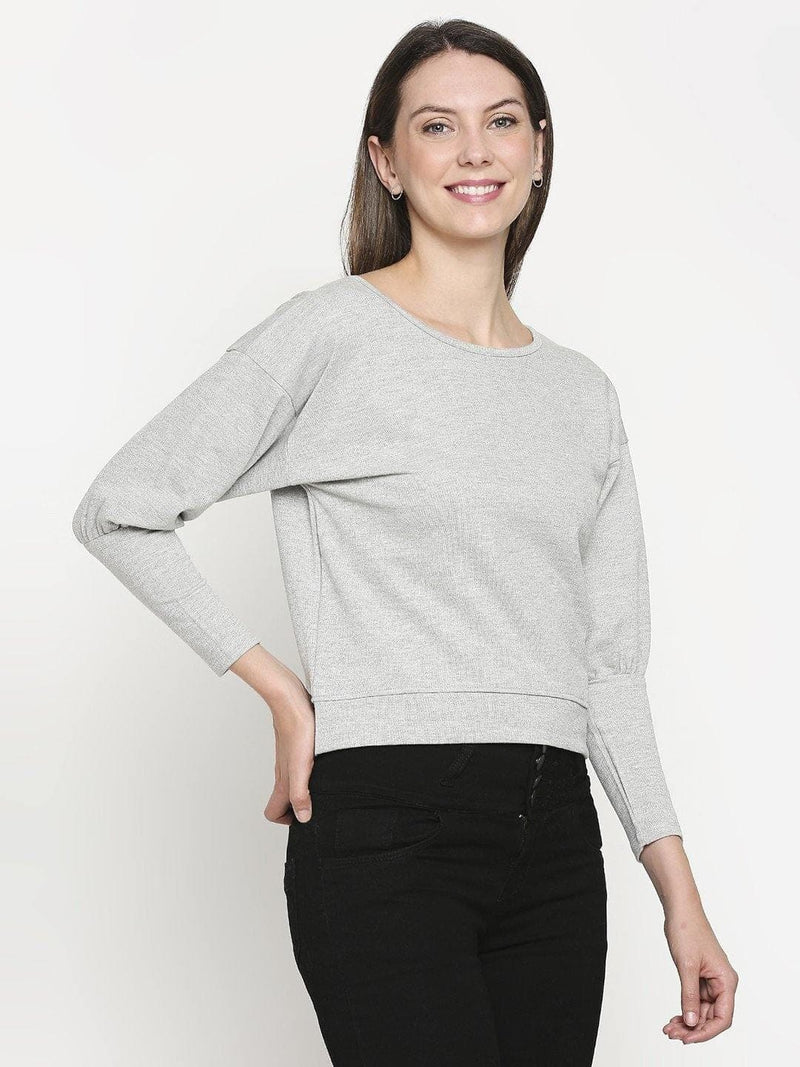 Grey French terry Pullover