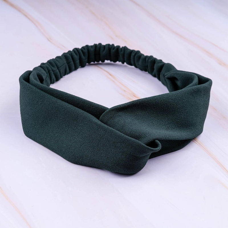 Ash Grey Elastic Crepe Knit Hairband