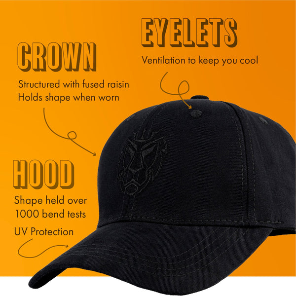 Ultra Black Structured Baseball Cap