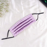 French Lavender Adults Satin Pleated Mask