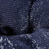 Space Blue Regular Crepe Knit Sparkle Scrunchie