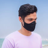 Ink Black Adults Suede Aero Mask