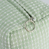 Sage Green Gingham Vanity Pouch