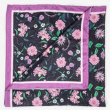 Wisteria Print Satin Square Scarf