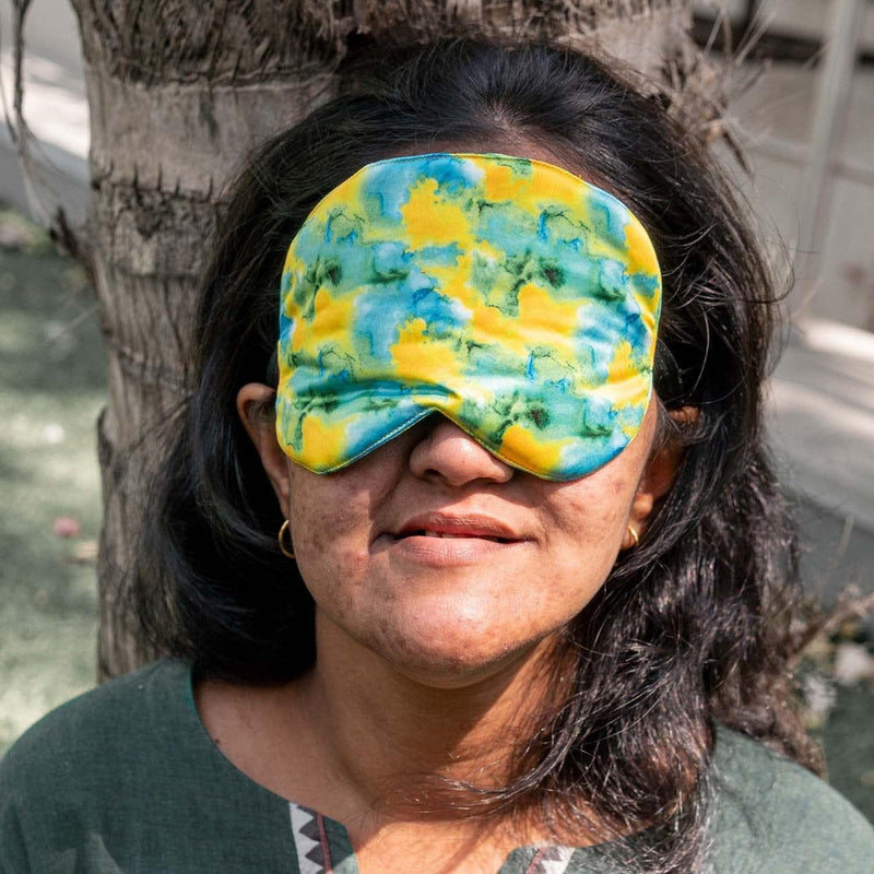 Spring Macaw Satin Eye Mask