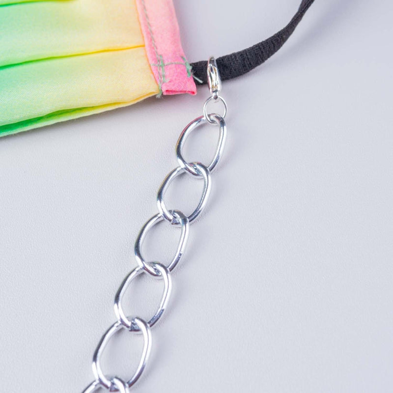 Double Loop Glossy Mask Chain (Gold, Silver)