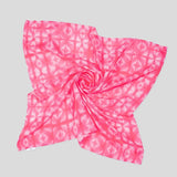 Pink Kaleidoscope Square Scarf