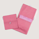 Hollywood Pink Satin Sanitary Pad Pouches (Pack of 2)