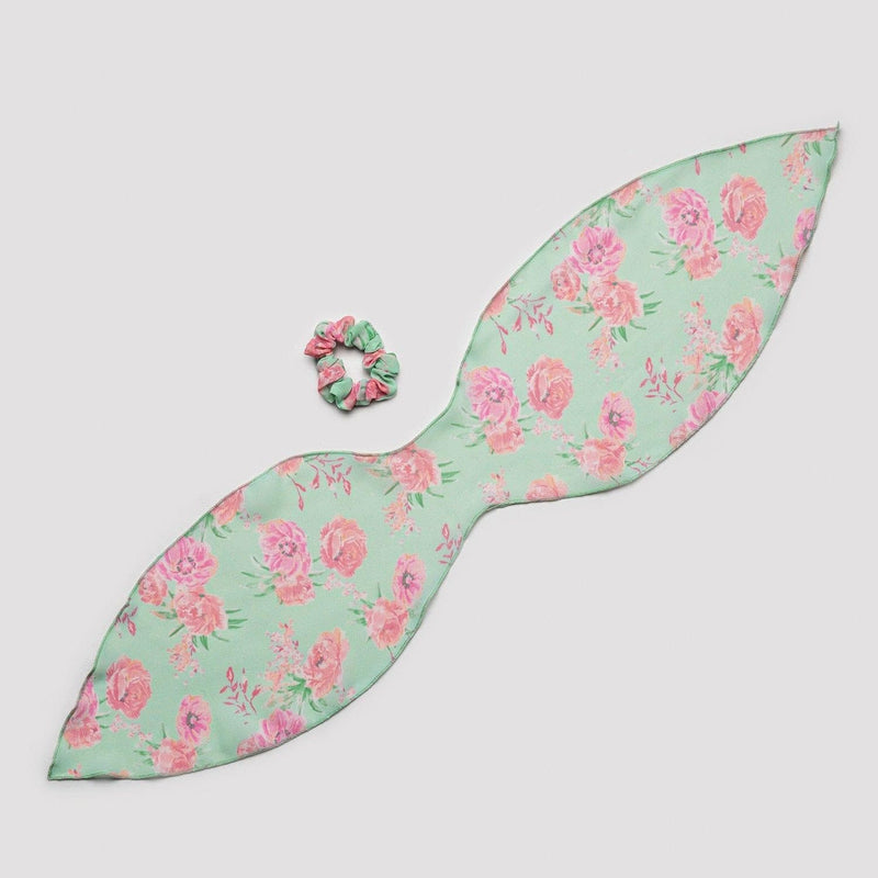 Minty Rose Skinny Scarf Scrunchie