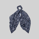 Midas Blue Skinny Scarf Scrunchie