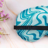 Blue Splash Satin Eye Mask
